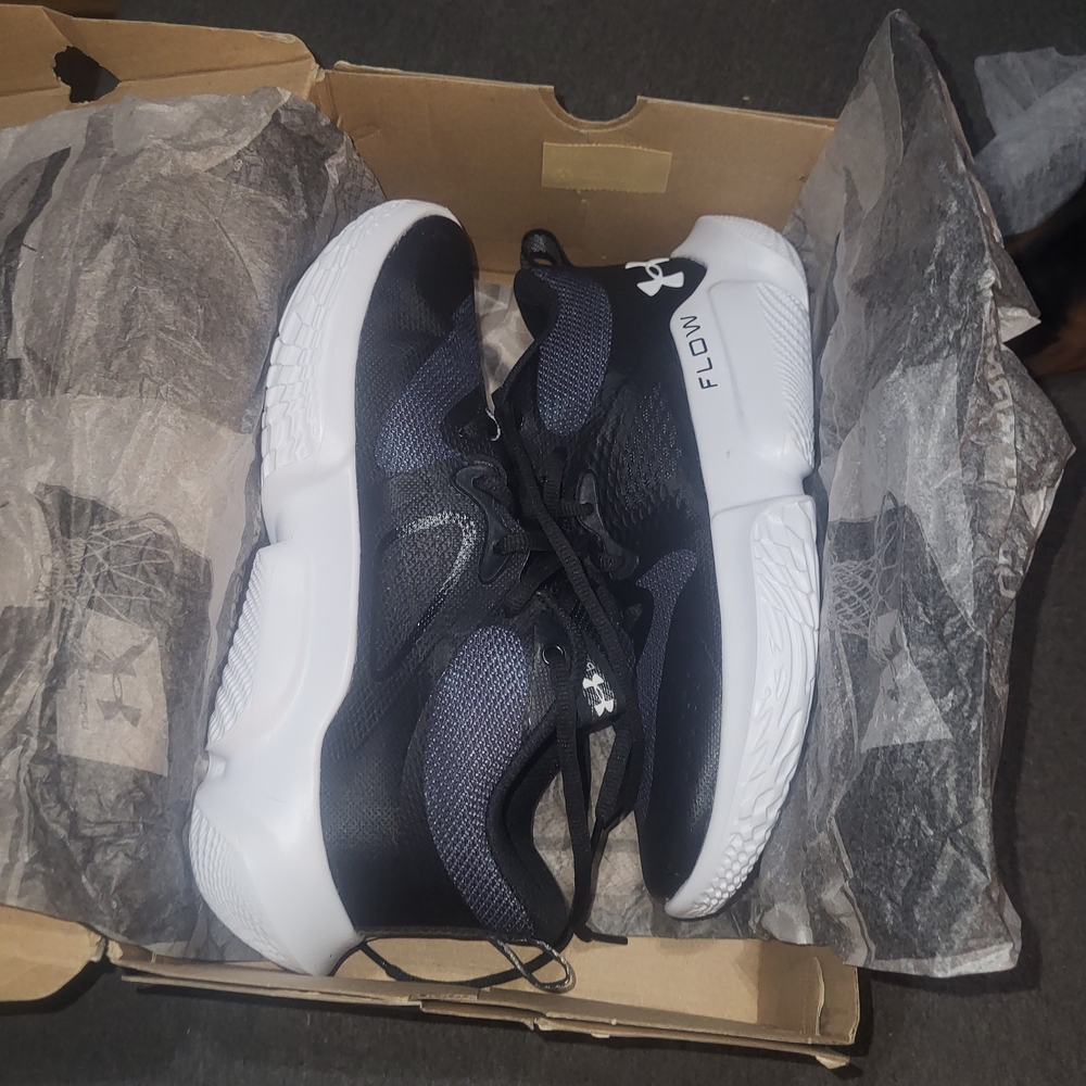 Under Armour Black and White Athletic Sneakers - Picture 1 of 8